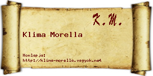 Klima Morella névjegykártya